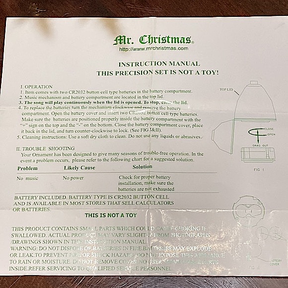 🎄Mr Christmas Music Box Egg Ornament - Picture 7 of 7